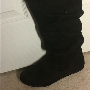 Black knee high boots